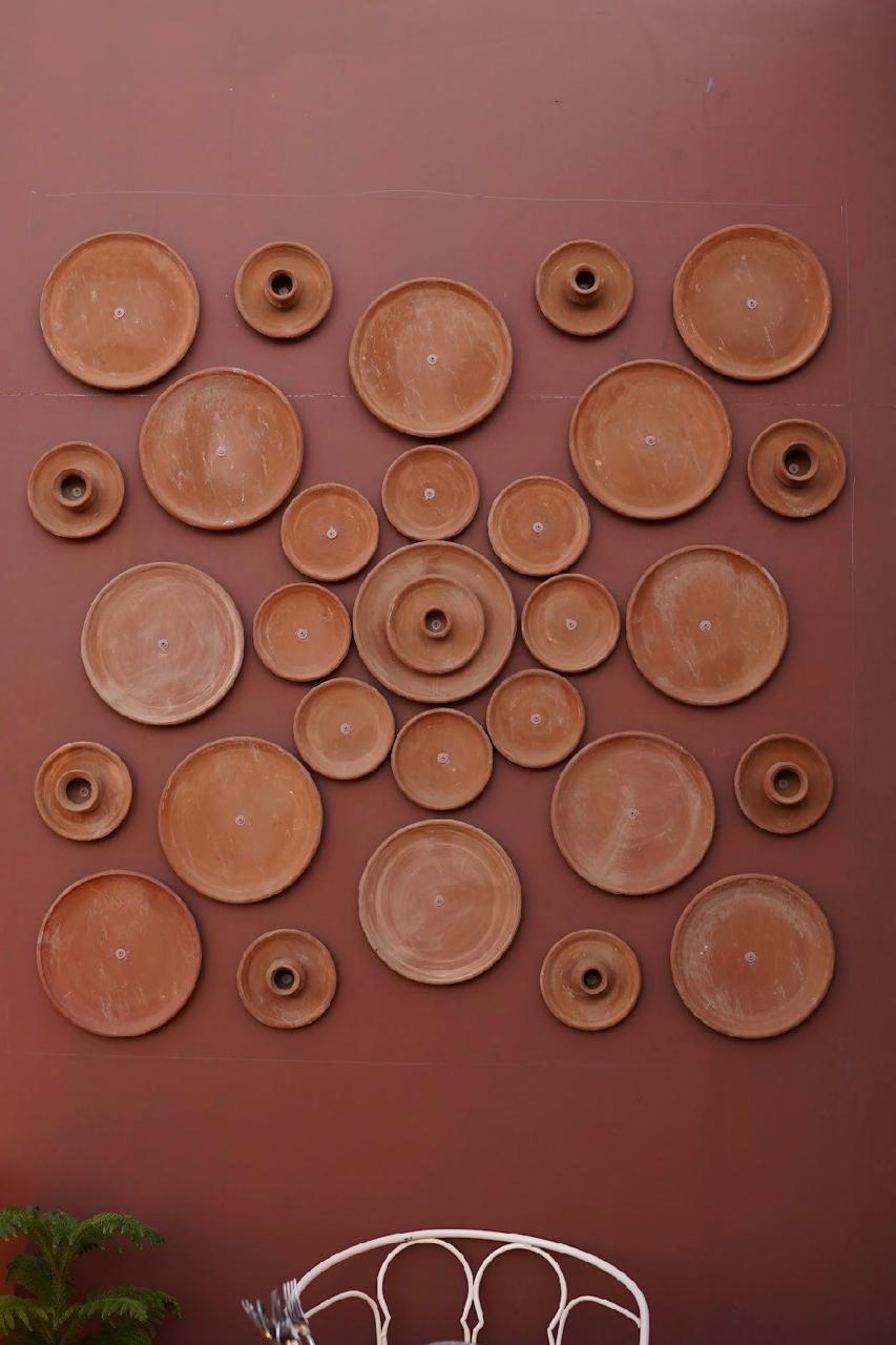 Terracotta plates wall art